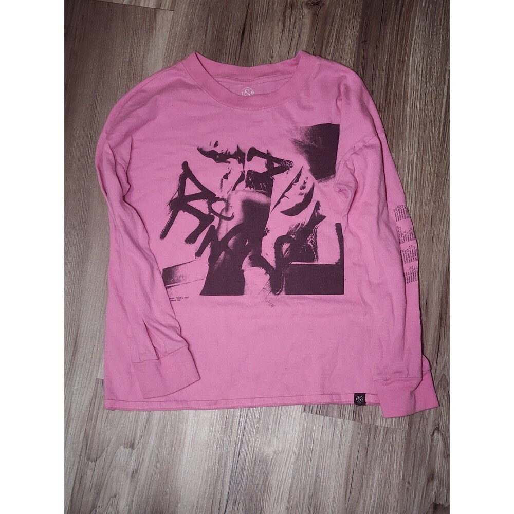 Ariana Grande 7 Rings Silhouette Pink Kids T-Shirt Size L 10-12